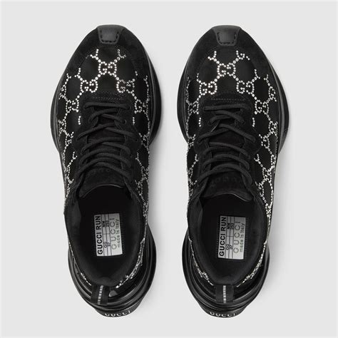 gucci crystal chunky trainers|gucci crystal gg run shoes.